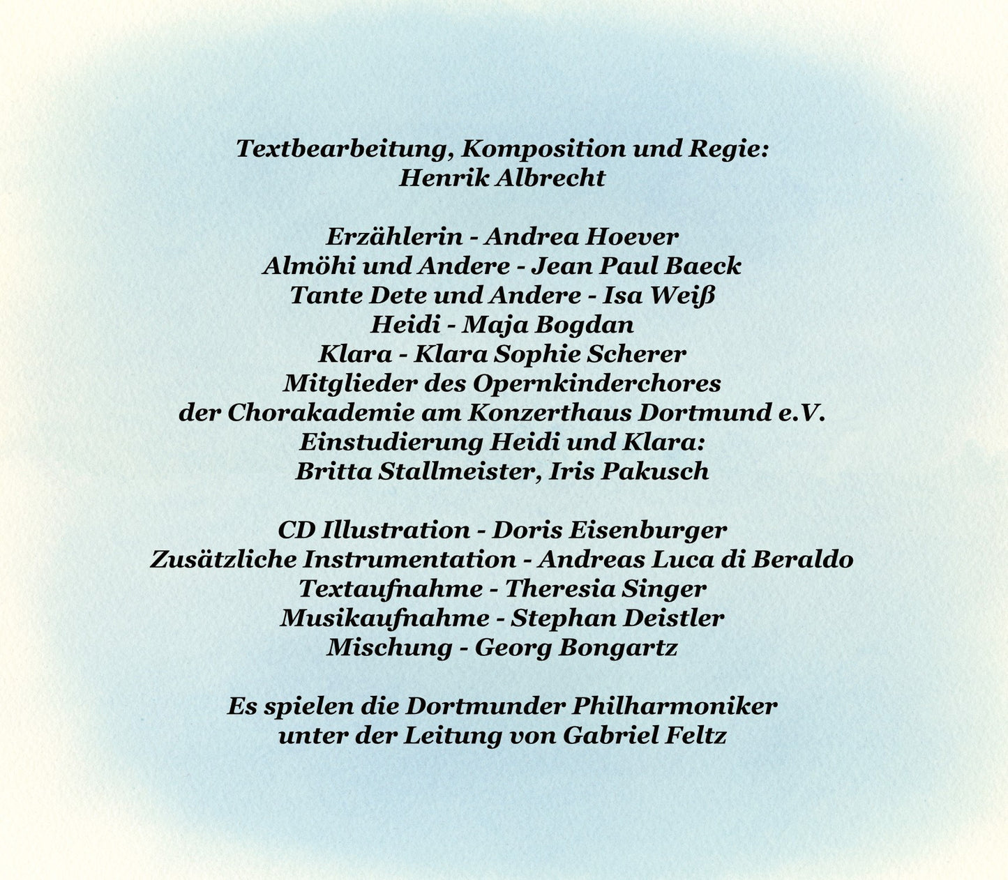 "Heidi" Eine Orchestererzählung von Henrik Albrecht - Doppel CD